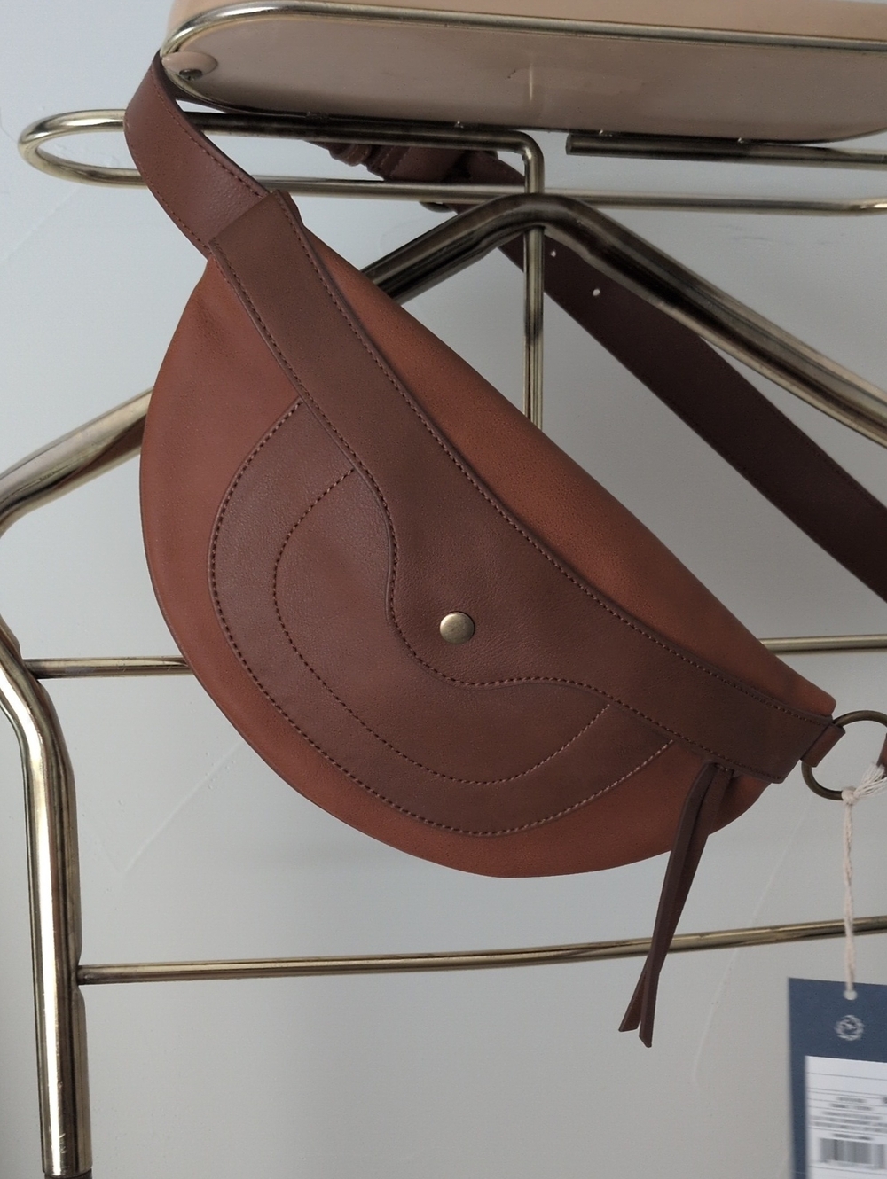 Tan Leather Belt Bag, NWT - Picture 4 of 4